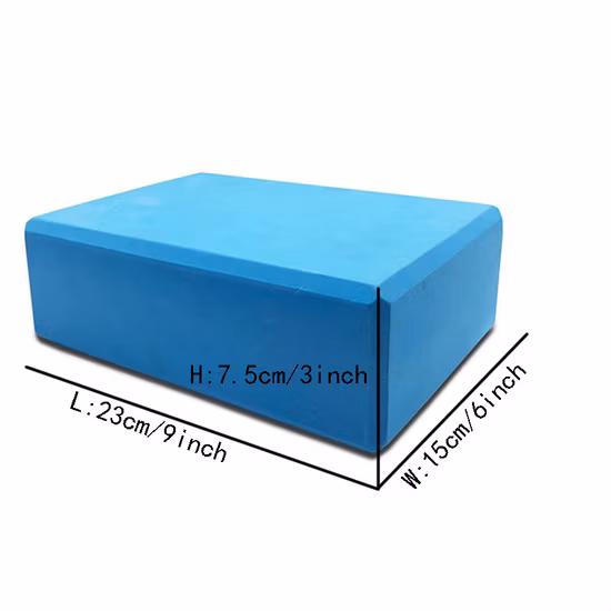 Color Dance Practice Brick Print Logo Black EVA Foam Yoga Block for Home Gym Exercise Pilate Support Workout Set