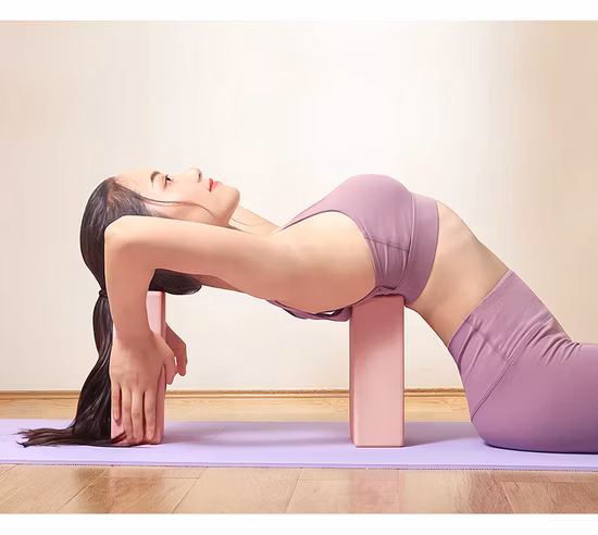 Color Dance Practice Brick Print Logo Black EVA Foam Yoga Block for Home Gym Exercise Pilate Support Workout Set