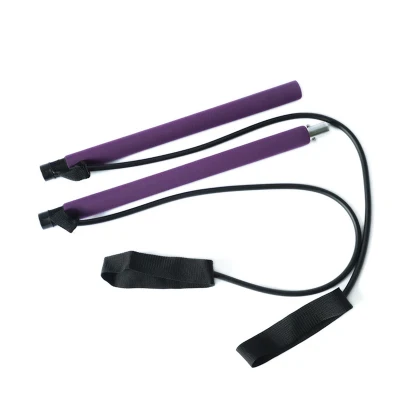 Barra portátil de Pilates para ejercicios de yoga y fitness con presillas para los pies para entrenamiento corporal total Wbb12863