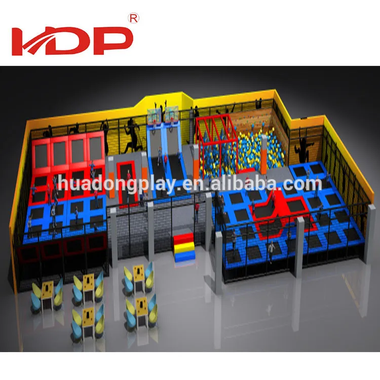 Agrandar Trampoline Park Área de juegos interior profesional de tecnología avanzada con certificados CE/ASTM/TUV/GS