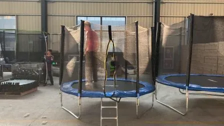 Trampolín casero para niños y adultos con recinto de seguridad, estera de salto de red y acolchado de cubierta de resorte, trampolín de gimnasio para saltar